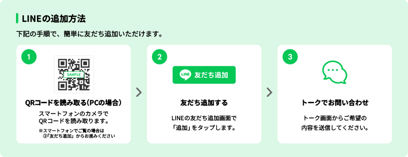 LINEの追加方法